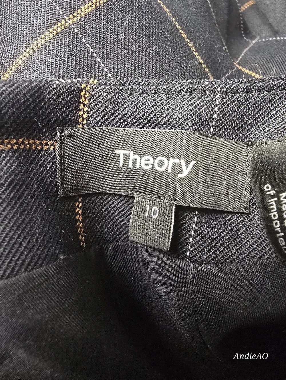 Theory Jasneah Tile Check Mini Dress Sz. 10 - Picture 7 of 9